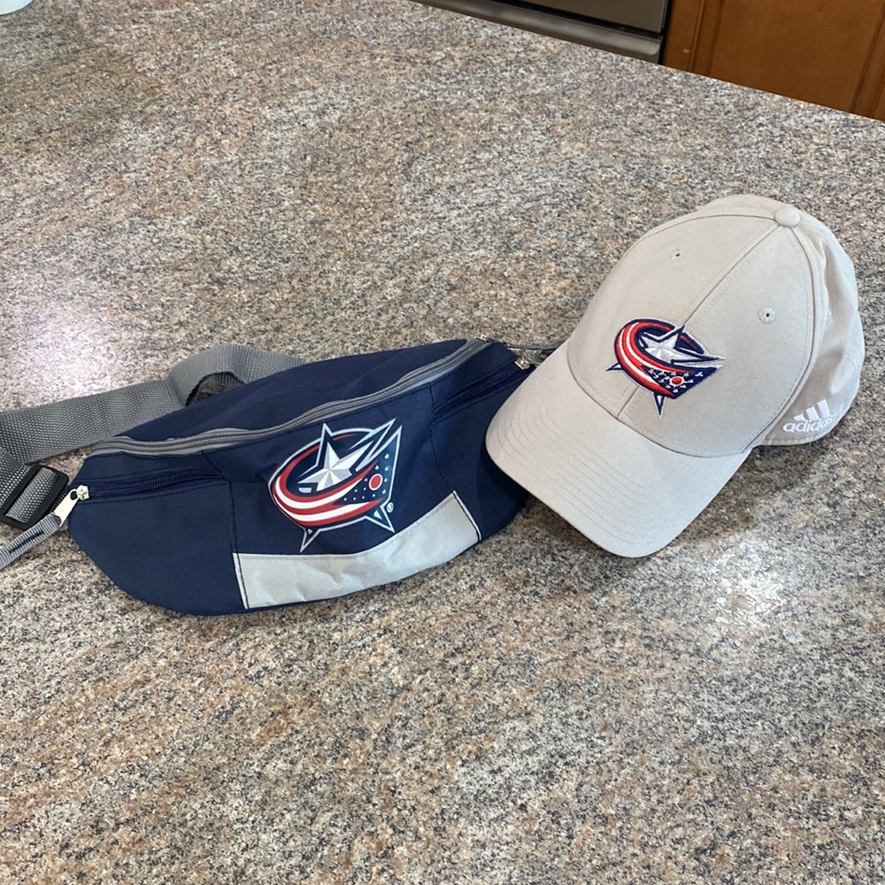 Columbus Blue Jackets 🏒bundle Hat & Fanny pack